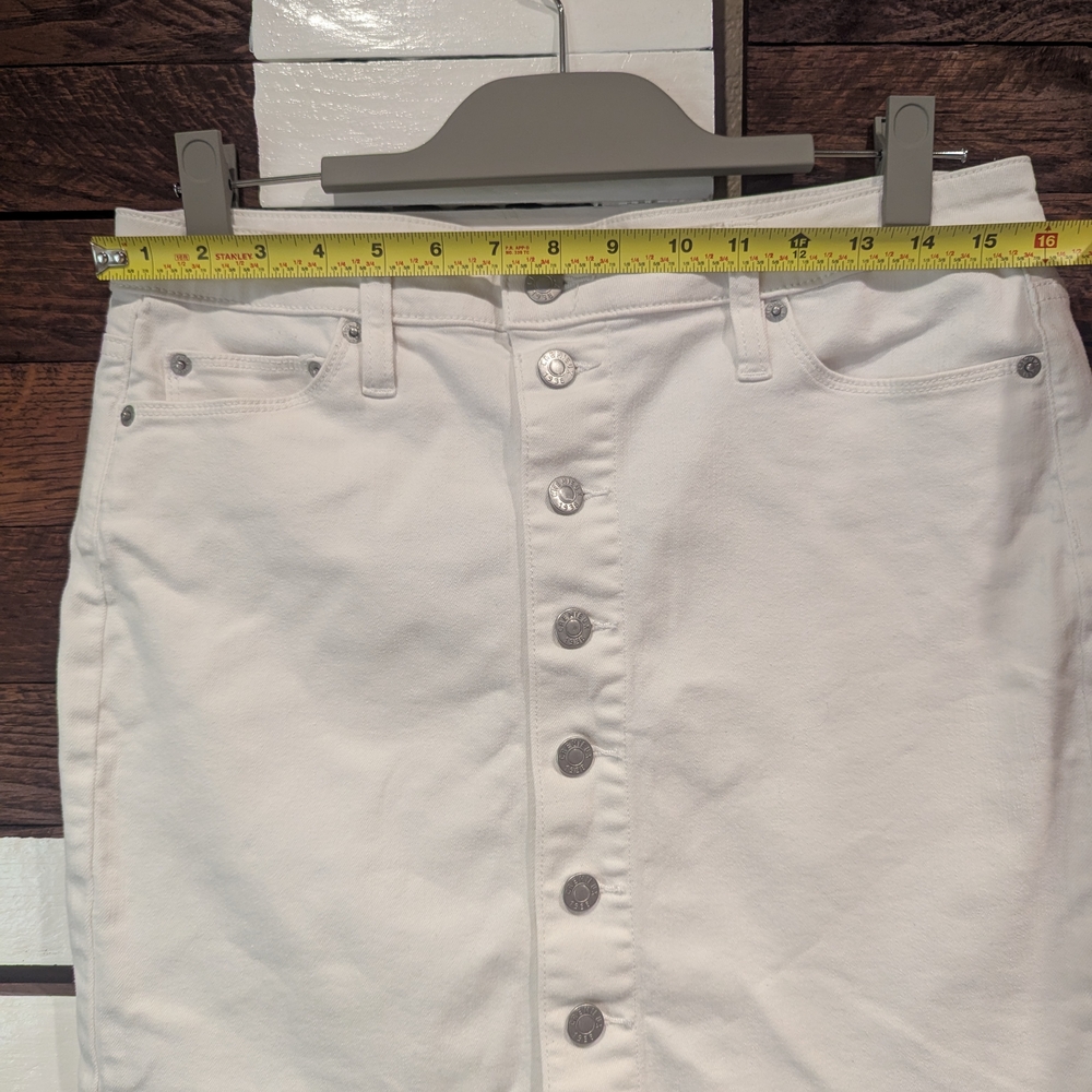 Daniel Cremieux White Button-Down Mini Skirt - image 5